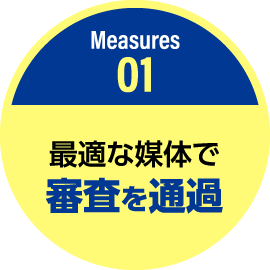 最適な媒体で審査を通過