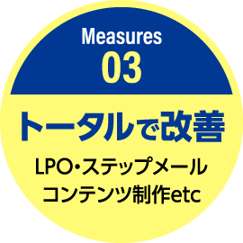 トータルで改善（LPO・ステップメール・コンテンツ制作etc）