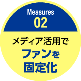 メディア活用でファンを固定化
